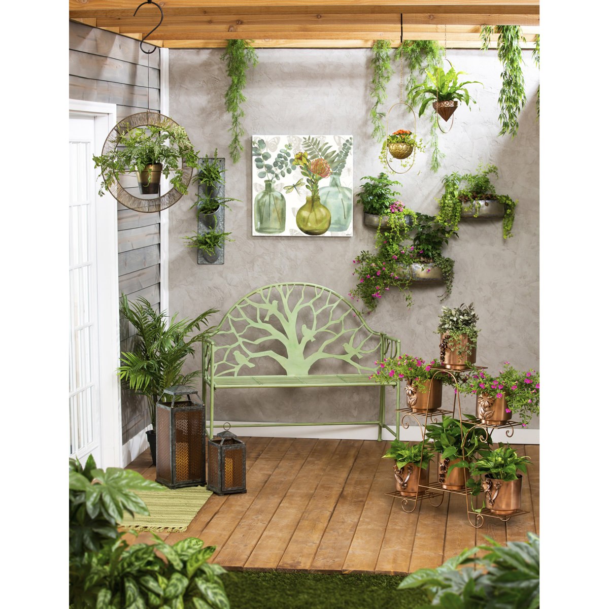 Steelside™ Gapspard 3-Piece Metal Indoor/Outdoor Wall Planter Set ...